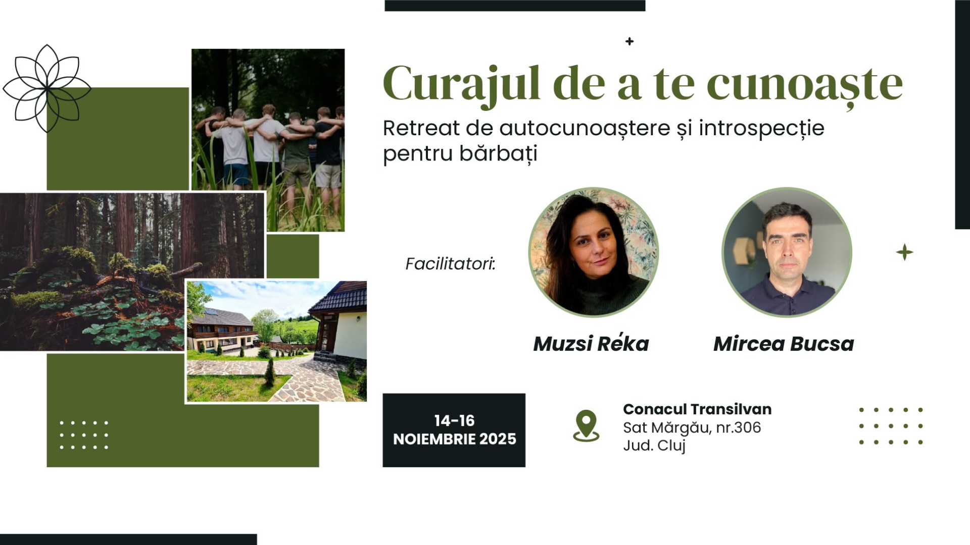 Retreat Pentru Barbati - Margau 14-16 Noiembrie 2025