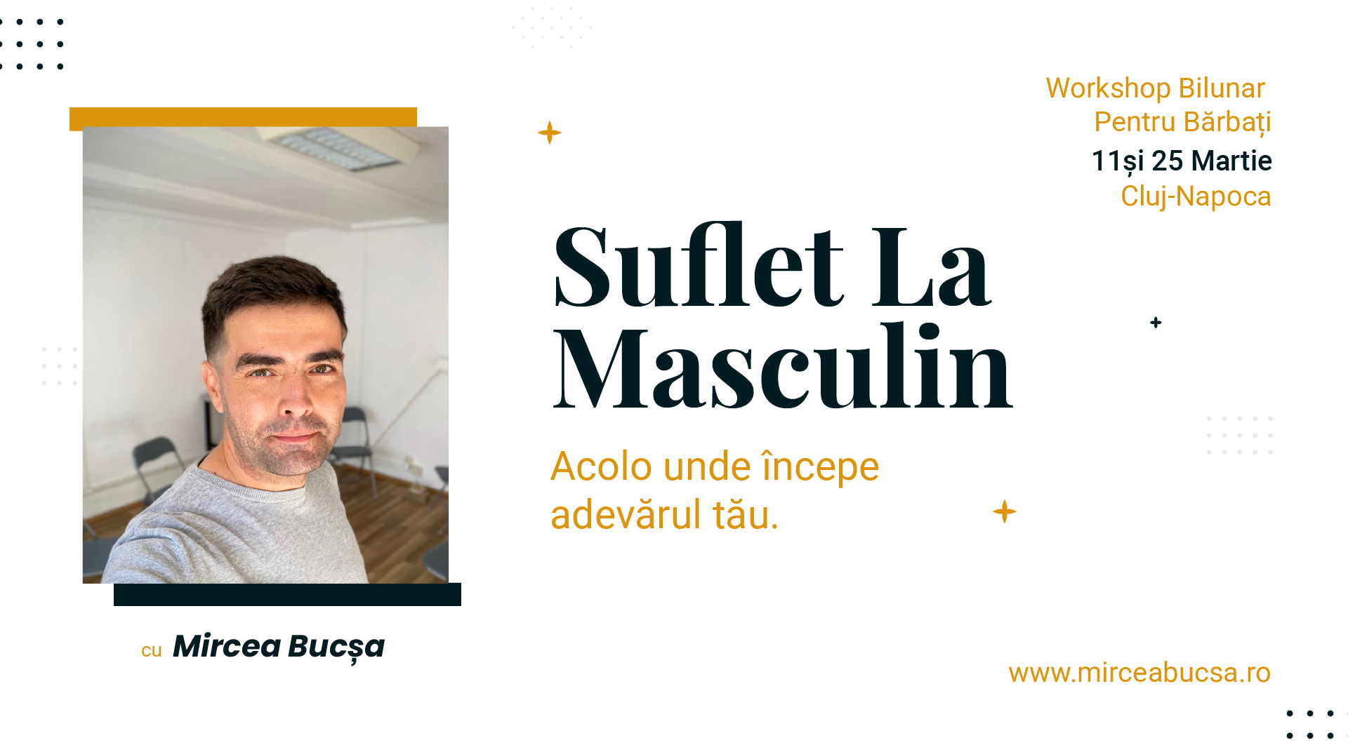 suflet la masculin - atelier dedicat barbatilor - cerc barbati