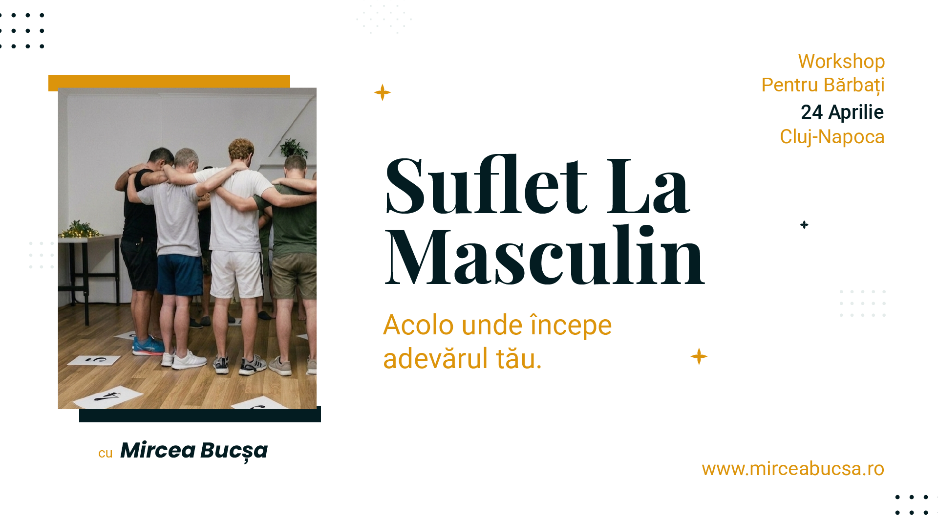 suflet la masculin - atelier dedicat barbatilor - cerc barbati